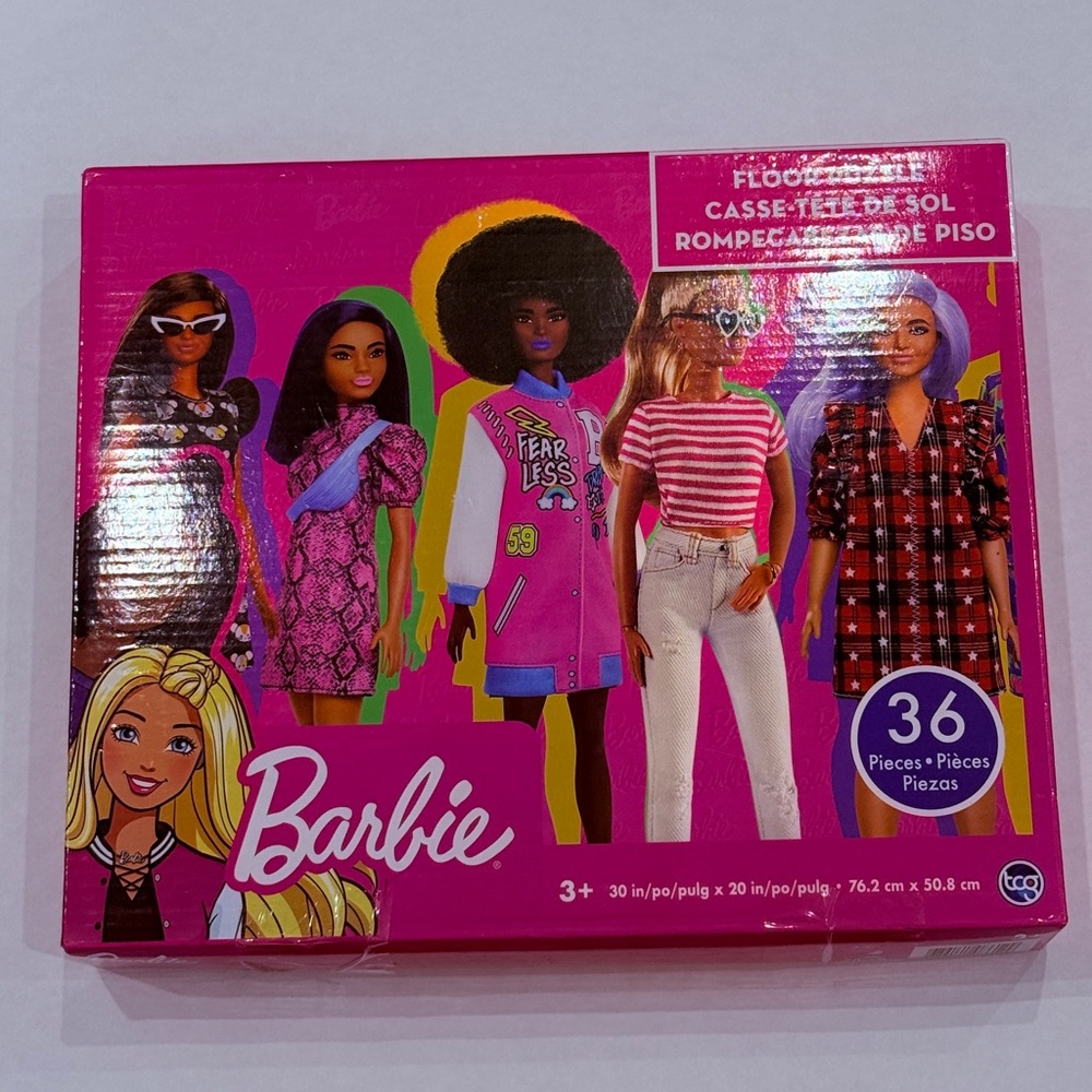 Barbie Fashionistas Floor Puzzle with Pink and Purple